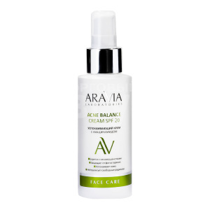 Крем для лица ARAVIA Acne Balance Cream SPF 20 Успокаивающий крем с ниацинамидом, 100 мл