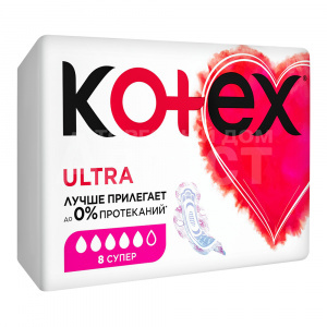Прокладки гигиенические Kotex Ultra Dry Super, 8 шт
