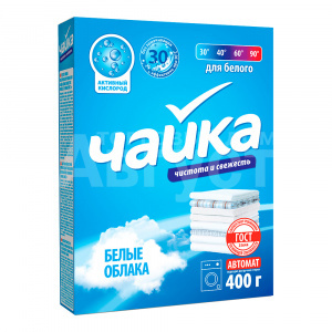 Стиральный порошок Чайка Белые облака, автомат, 400 г