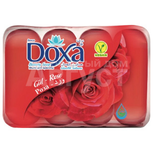 Мыло туалетное DOXA ECOPACK Роза, 60г, 4 шт