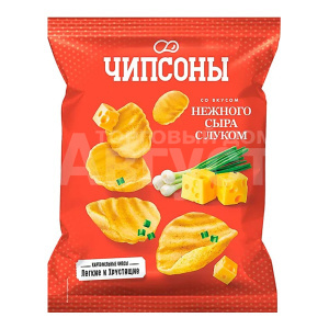 Чипсы Чипсоны со вкусом нежного сыра с луком, 40 г