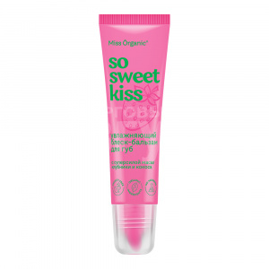Бальзам для губ Фитокосметик Miss Organic, So Sweet Kiss увлажняющий, с маслами клубники и какоса, 10 мл