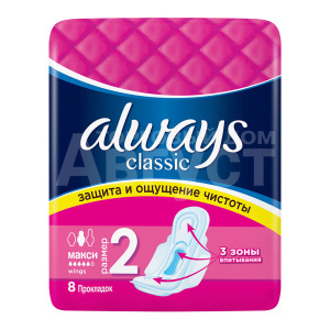 Прокладки гигиенические Always Classic Maxi Single Dry, 8 шт