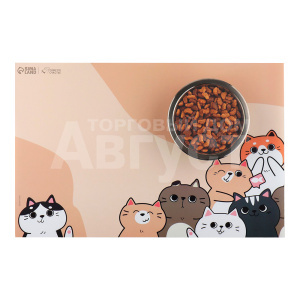 Коврик Пушистое счастье 9352516 под миску, Милые котята, 43*28 см