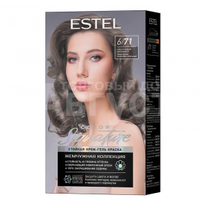 Крем-гель краска для волос Estel Color Signature тон 6/71, Коричневый перламутр