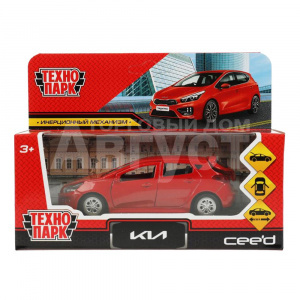 Машина CEED-12-RD Технопарк Kia Ceed, инерционная, 12 см, металл, в ассортименте