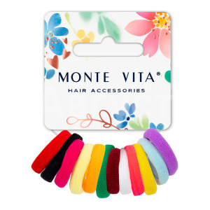 Набор для волос MONTE VITA 457050 Резинки, мягкие,маленькие, 2,5см, в ассортименте, 12 шт