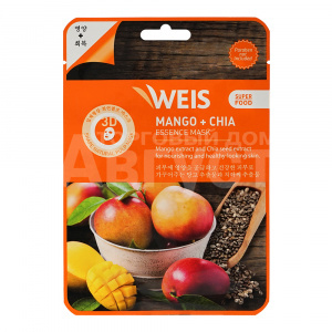 Маска для лица Weis Super Food с манго и семенами чиа, 23 г