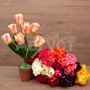 Цветы искусственные F49-46 букет Тюльпан, 7 голов, 50 см