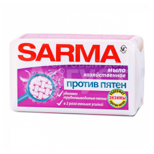 Мыло хозяйственное Sarma против пятен, 140 г