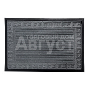 Коврик дверной 11410 влаговпитывающий, Бургунь 60*90 см, основание: резина,лицевая сторона - полиэстер, серый