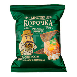 Чипсы MultiChips Мистер Корочка, ржаные, со вкусом холодца и хрена, 70 г