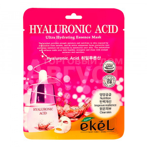 Маска для лица Ekel HYALURONIC ACID Ultra Hydrating Essence Mask тканевая, с гиалуроновой кислотой, 25 мл