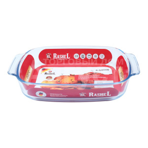 Форма для запекания Rashel R-1/2000 прямоугольная с ручками, 30,5*20*6 см, стекло жаропрочное, 2 л