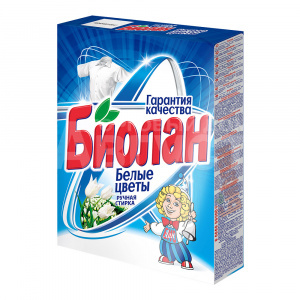 Стиральный порошок Биолан Белые цветы, для ручной стирки, 350 г