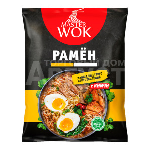 Лапша быстрого приготовления Master Wok кимчи, острая, пакет, 120 г