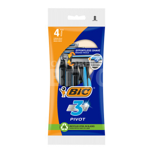 Станок для бритья Bic 3 ПИВОТ,одноразовый, с тремя лезвиями, 4 шт