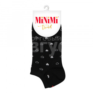 Носки женские Minimi MINI TREND 4206 укороченные с сердечками, размер 35-38, Nero
