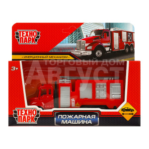 Машина 2209C0140-R Технопарк Пожарная машина, инерционная, 13 см, металл