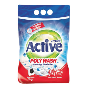 Стиральный порошок Active Poly Wash Polymer Enzyme - технология холодной стирки, 3 кг