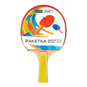 Ракетка Ecos 323107 для игры в пинг-понг пластик, дерево