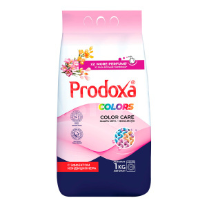 Стиральный порошок PRODOXA автомат для цветного белья, с эффектом кондиционера, 1 кг