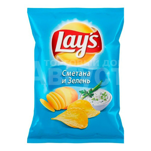 Чипсы Lays Сметана и зелень, 140 г