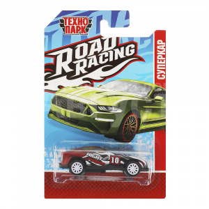 Машина 369067 Технопарк Суперкар, ROAD RACING, инерционная, 7,5 см, металл, в ассортименте