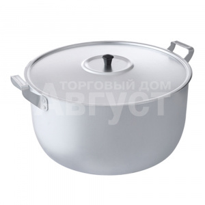 Кастрюля Scovo МШ006 алюминиевая, матовая, с ручками, с крышкой, 15 л