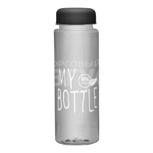 Бутылка для воды "My Bottle" прозрачная, 500мл, цвет черный