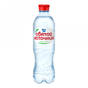 Вода газированная питьевая Святой источник 0,5л пластиковая бутылка