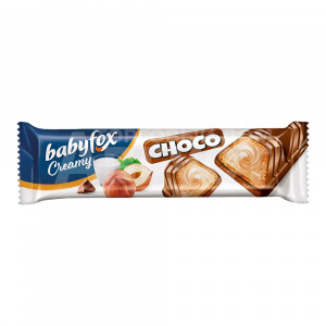 Батончик Babyfox Creamy White вафельный молоко и орех, 18 г
