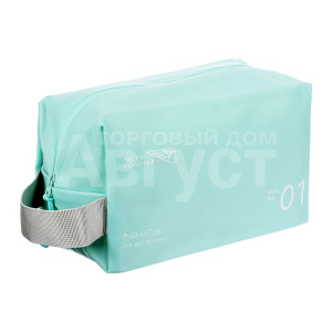 Косметичка ЮНИLOOK 327-334 водонепроницаемая, на молнии, с боковой ручкой 22*11*12 см, розовый, голубой