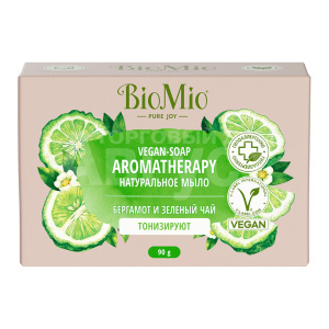 Мыло туалетное BioMio BIO-SOAP Бергамот и Зеленый чай, 90 г