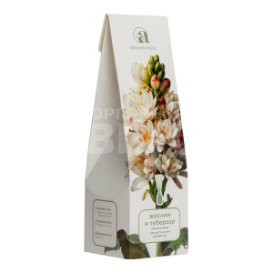 Диффузор ароматический Aromantique Жасмин и тубероза, с палочками, 50 мл