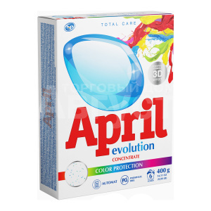 Стиральный порошок April Evolution, для цветного и темного белья, автомат, 400 г