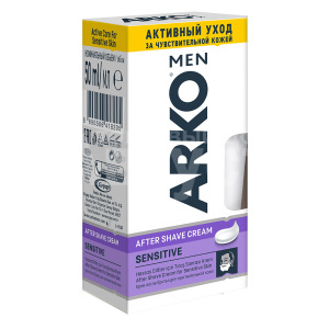 Крем после бритья Arko men Sensitive для чувствительной кожи, 50 г