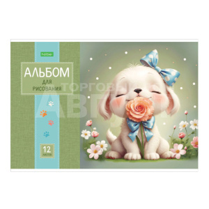 Альбом для рисования Hatber 107375 А4 Пушистые мордочки, 5 дизайнов 205*290 мм, 12 листов
