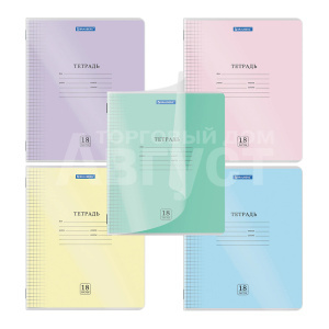 Тетрадь Brauberg 405030 18 листов, клетка,пластиковая обложка,Smart Cover, 1 шт
