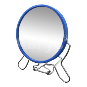 Зеркало ZCDE-29 настольное круглое, 12,5 см, синий металл