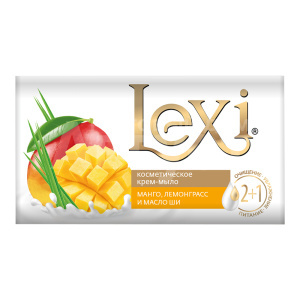 Крем-мыло Lexi Манго, лемонграсс, масло ши, 140 г