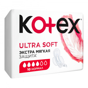 Прокладки гигиенические Kotex Ultra Normal мягкая поверхность, 10 шт