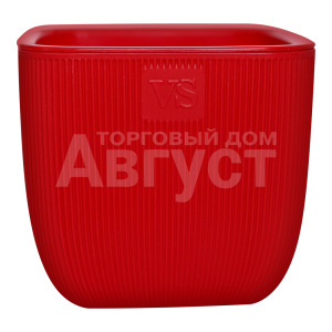 Кашпо VipSet AMF-4,7-10 Фабио с дренажной системой, пластик, красный, 4,7 л