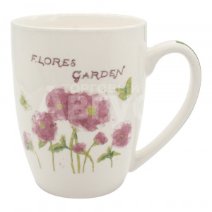 Кружка для чая и кофе Цветы,насек Flores garden 320мл, керамика