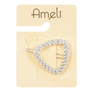 Зажим для волос Ameli WHB24772-114 Треугольник со стразами, 1 шт