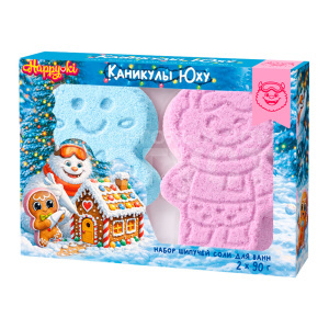 Соль для ванн Happyki 18134 Каникулы Юху шипучая, набор, 180 г