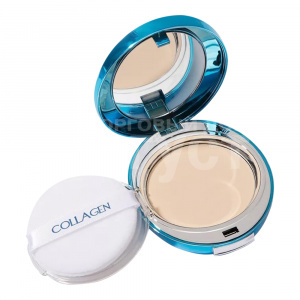 Пудра компактная Enough Collagen Hydro Moisture Two Way Cake Увлажняющая коллагеновая со сменным блоком, тон 13, 13 г