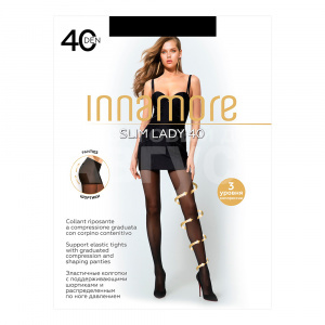 Колготки Innamore Slim Lady 40 ден, размер 5, nero (черный)