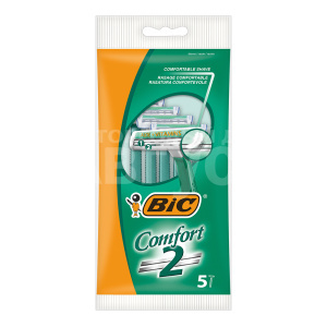 Станок для бритья BIC 2 Comfort одноразовый, мужской, 5 шт