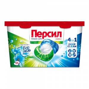 Капсулы для стирки Persil ПАУЭР 4В1 Свежесть Вернель, 14 шт